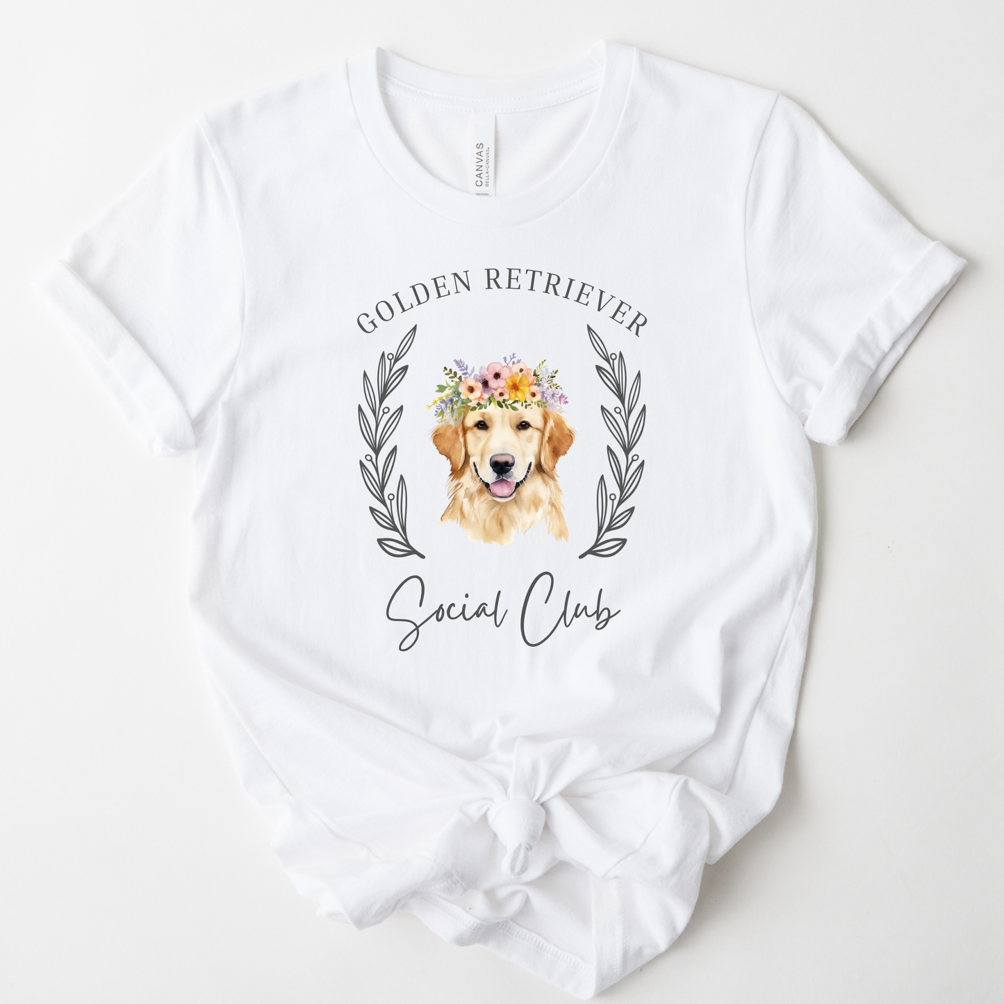 Golden Retriever Floral Social Club