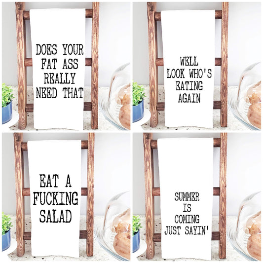 Bad Diet Advice Tea Towels