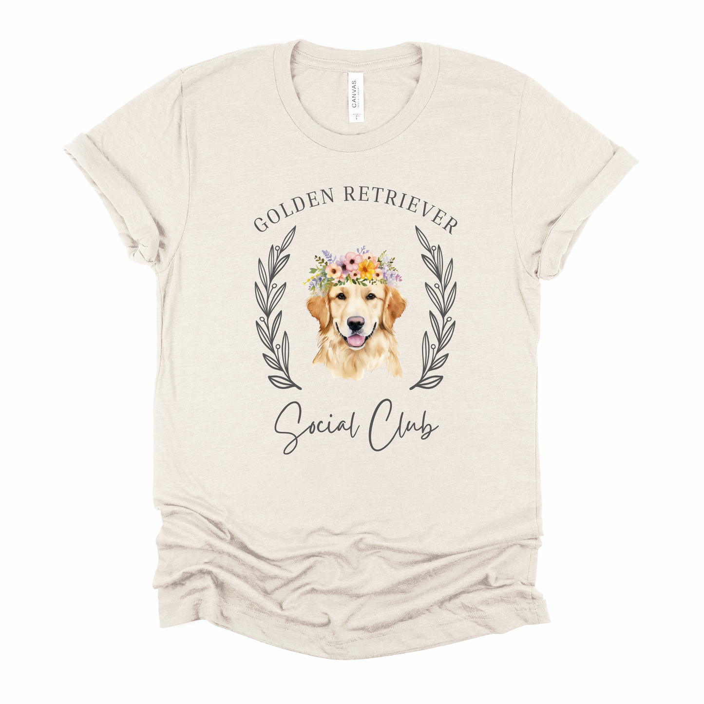 Golden Retriever Floral Social Club