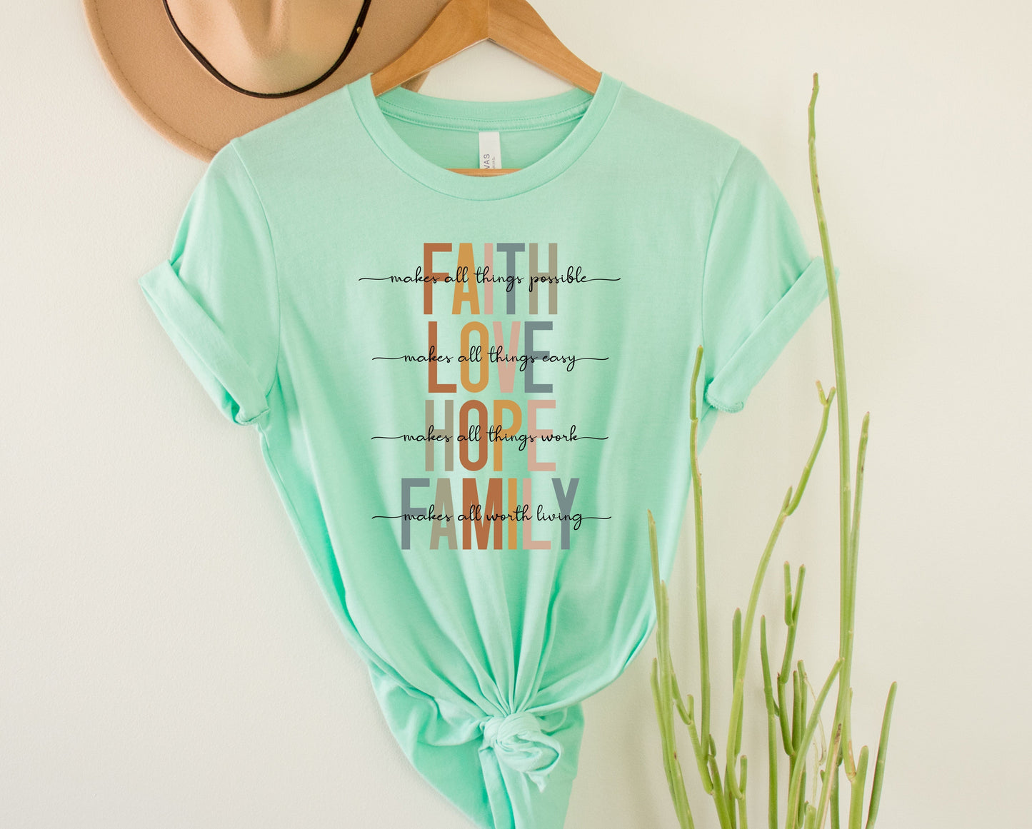 Faith Love Hope Family MINT