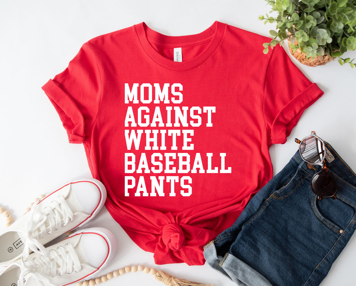 Moms Against White Baseball Pants