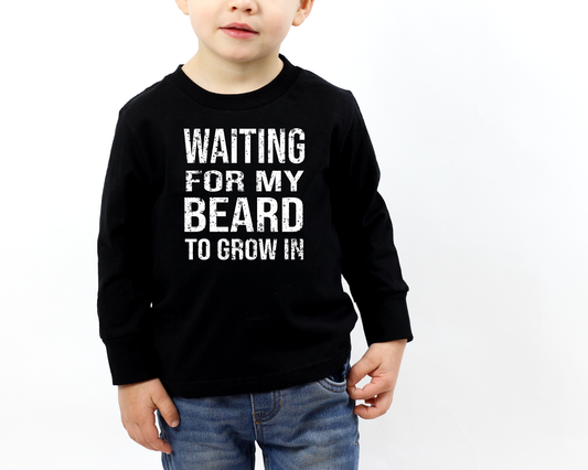 KIDS Waiting for my Beard long sleeve